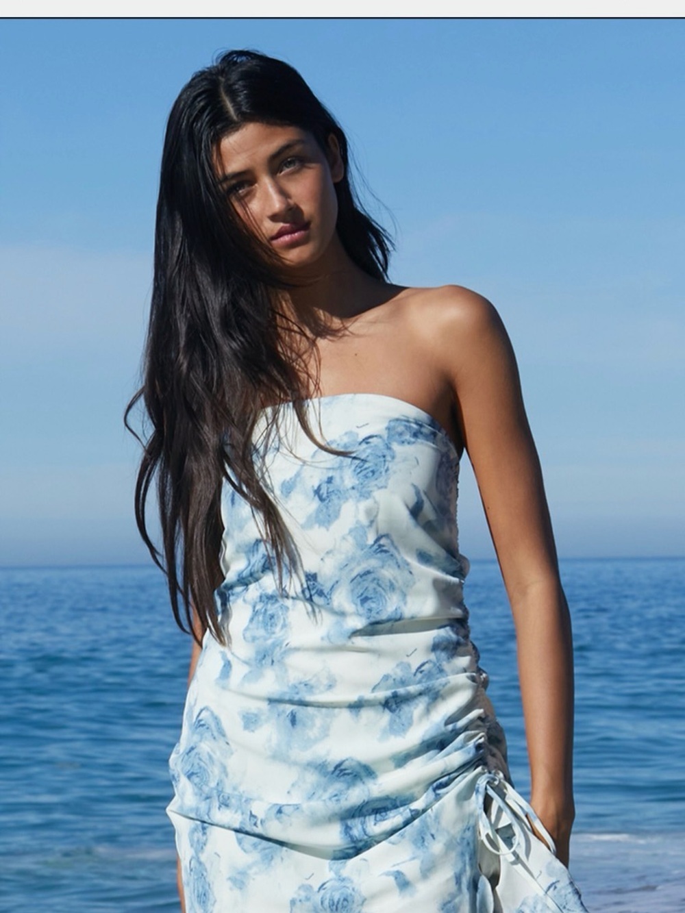 LA Hearts Floral Side Cinched Mini Dress M